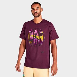 Jordan Men&apos;s Flight MVP Air Graphic T-Shirt in Red/Cherrywood Red Size 2XL 100% Cotton - 5849681