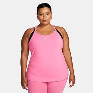 Nike Women&apos;s Dri-FIT One Luxe Slim Fit Strappy Training Tank (Plus Size) in Pink/Pinksicle Size 3XL Polyester/Spandex/Fiber - 5877201