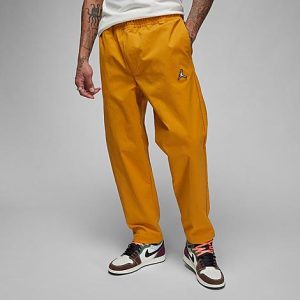 Jordan Men&apos;s Essentials Flex Pants in Yellow/Chutney Size 2XL Nylon/Spandex - 5891140