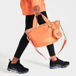 Nike Women&apos;s Air Futura Luxe Tote Bag in Orange/Orange Trance 100% Polyester/Satin - 8205868
