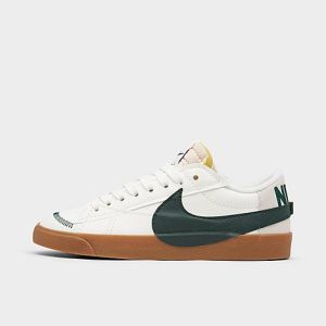 Nike Blazer Low &apos;77 Jumbo SE Varsity Casual Shoes in Off-White/Sail Size 12.0 Leather/Suede/Knit - 3215984