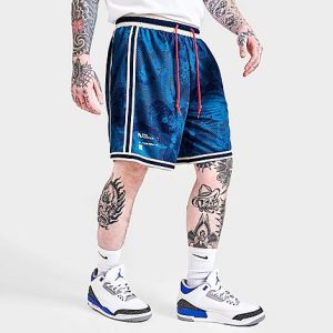 Nike Men&apos;s Dri-FIT DNA+ Printed Basketball Shorts in Blue/Blue Void Size XL 100% Polyester - 5791028