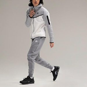 Nike Tech Fleece Taped Jogger Pants in Grey/Particle Grey Size 2XL Cotton/Polyester/Fleece - 5821901