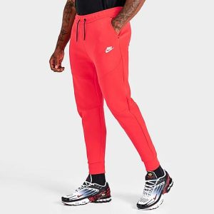 Nike Tech Fleece Taped Jogger Pants in Orange/Light Crimson Size 2XL Cotton/Polyester/Fleece - 5847640