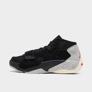 Jordan Big Kids&apos; Jordan Zion 2 Basketball Shoes in Black/Black Size 7.0 Leather/Plastic - 3223669