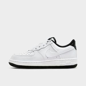 Nike Little Kids&apos; Force 1 Casual Shoes in Black/White/White Size 13.5 Leather - 3209822