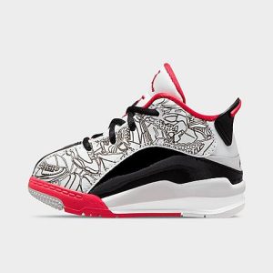 Jordan Kids&apos; Toddler Jordan Dub Zero Basketball Shoes in White/White Size 10.0 Leather - 3222798