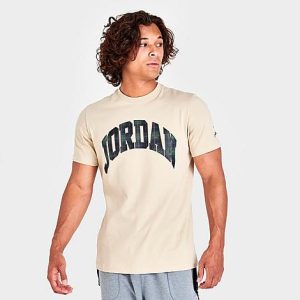 Jordan Men&apos;s Essential Holiday T-Shirt in Beige/Rattan Size 3XL 100% Cotton - 5849688