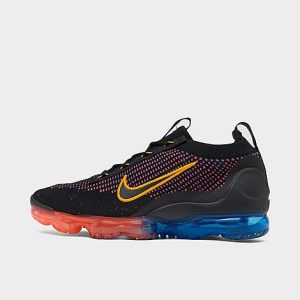 Nike Men&apos;s Air VaporMax 2021 Flyknit Running Shoes in Black/Black Size 15.0 - 3126946