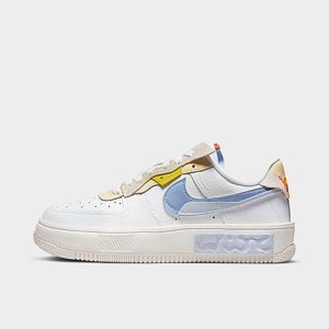 Nike Women&apos;s Air Force 1 Fontanka SE Set To Rise Casual Shoes in White/White Size 12.0 Leather/Suede - 3157542