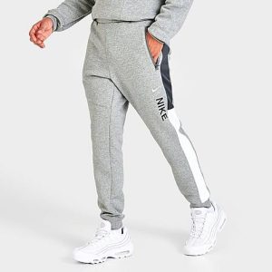 Nike Men&apos;s Sportswear Hybrid Fleece Jogger Pants in Grey/Dark Grey Heather Size XL Cotton/Polyester/Fleece - 5821060