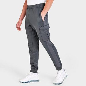 Nike Men&apos;s Sportswear Hybrid Fleece Cargo Jogger Pants in Grey/Iron Grey Size 2XL 100% Polyester/Fleece - 5821911