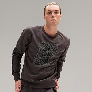 Nike Men&apos;s Sportswear Air Max Sweatshirt in Grey/Medium Ash Size 2XL 100% Polyester/Knit - 5821111