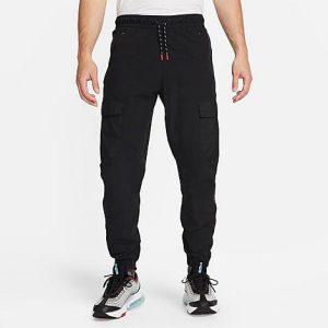 Nike Men&apos;s Sportswear Air Max Woven Cargo Pants in Black/Black Size 2XL Nylon/Spandex - 5820964