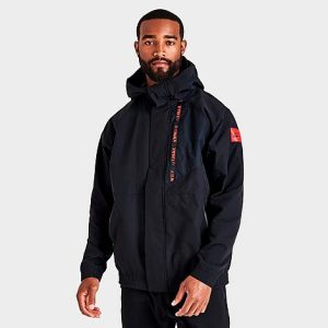 Nike Men&apos;s Sportswear Air Max Woven Jacket in Black/Black Size Medium Nylon/Spandex - 5821123