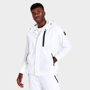 Nike Men&apos;s Sportswear Air Max Woven Jacket in White/White Size XL Nylon/Spandex - 5821130