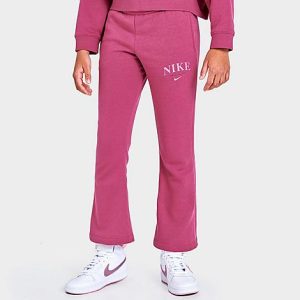 Nike Girls&apos; Sportswear Trend Fleece Pants in Purple/Sweet Beet Size Large Cotton/Polyester/Fleece - 5820581