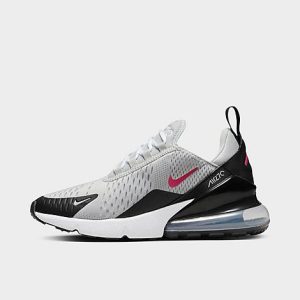 Nike Big Kids&apos; Air Max 270 Casual Shoes in Black/White/Grey Fog Size 4.0 - 3214238