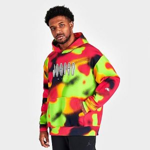 Jordan Men&apos;s Flight MVP Multicolor Fleece Hoodie Size 3XL Cotton/Polyester/Fleece - 5849820