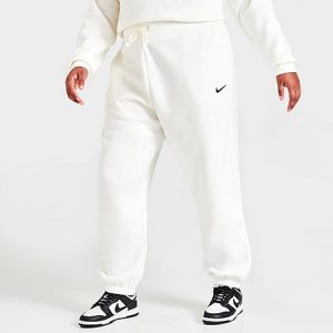 Nike Women&apos;s Sportswear Phoenix High-Waisted Oversized Fleece Jogger Pants (Plus Size) in White/Sail Size 3XL Cotton/Polyester/Fleece - 5848103