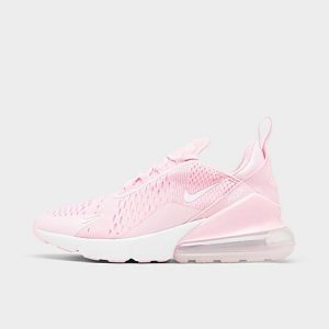 Nike Girls&apos; Big Kids&apos; Air Max 270 Casual Shoes in Pink/Prism Pink Size 6.5 - 3150605
