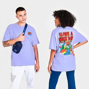 Nike Sportswear Max90 Graphic T-Shirt in Blue/Light Thistle Size 2XL 100% Cotton - 5847800