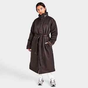 Nike Women&apos;s Sportswear Synthetic-Fill Parka Jacket in Brown/Baroque Brown Size XL 100% Polyester/Plastic - 5817771