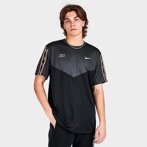 Nike Men&apos;s Sportswear Chevron Repeat Logo T-Shirt in Black/Black Size 2XL 100% Polyester/Knit - 5821302