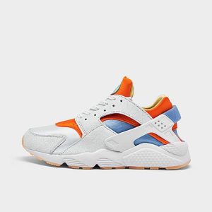 Nike Men&apos;s Air Huarache Run SE Casual Shoes in White/White Size 11.0 Leather/Suede - 3179623