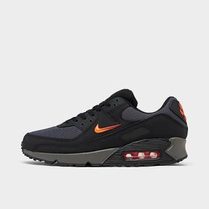 Nike Men&apos;s Air Max 90 Jewel Swoosh Casual Shoes in Black/Black Size 15.0 Leather - 3179588