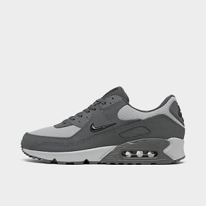 Nike Men&apos;s Air Max 90 Jewel Swoosh Casual Shoes in Grey/Iron Grey Size 15.0 Leather - 3179802