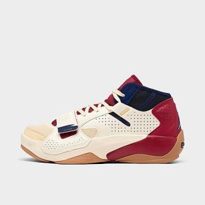 Jordan Big Kids&apos; Jordan Zion 2 Basketball Shoes in Beige/Coconut Milk Size 7.0 Leather/Plastic - 3223677