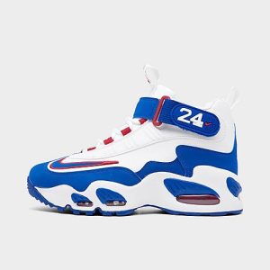 Nike Big Kids&apos; Air Griffey Max 1 Casual Shoes in Blue/White/White Size 7.0 Leather/Suede - 3172281