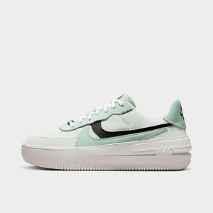 Nike Women&apos;s Air Force 1 PLT. AF. ORM Casual Shoes in White/Barely Green Size 12.0 Leather - 3521421
