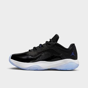 Big Kids&apos; Air Jordan 11 CMFT Low Casual Shoes in Black/Black Size 7.0 Leather - 3170662