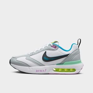 Nike Big Kids&apos; Air Max Dawn Casual Shoes in White/White Size 7.0 Suede/Plastic - 3524435