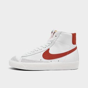 Nike Women&apos;s Blazer Mid &apos;77 Casual Shoes in Red/White/White Size 12.0 Leather/Suede - 3181882
