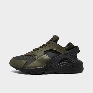 Nike Men&apos;s Air Huarache Casual Shoes in Black/Cargo Khaki Size 14.0 - 3223383