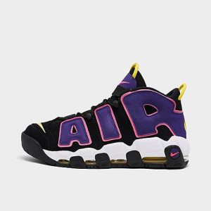 Nike Men&apos;s Air More Uptempo &apos;96 Basketball Shoes in Black/Black Size 8.5 Leather - 3220745