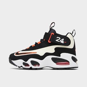 Nike Big Kids&apos; Air Griffey Max 1 Casual Shoes in Black/Coconut Milk Size 7.0 Leather/Suede - 3221385