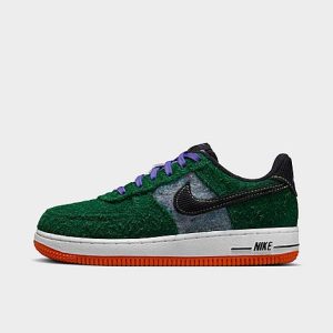 Nike Little Kids&apos; Force 1 LV8 SE Casual Shoes in Green/Gorge Green Size 13.5 Suede/Velvet/Corduroy - 3552293