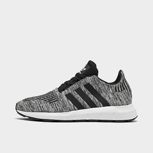 Adidas Big Kids&apos; Originals Swift Run Casual Shoes in Grey/White Size 7.0 Knit - 2467802