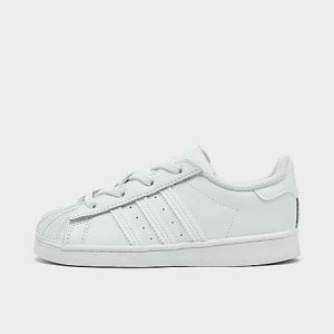 Adidas Kids&apos; Toddler Originals Superstar Casual Shoes in White/Footwear White Size 9.0 Leather - 2522130