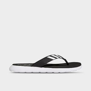 Adidas Men&apos;s Comfort Flip-Flop Thong Sandals in Black/Black Size 13.0 - 3017943