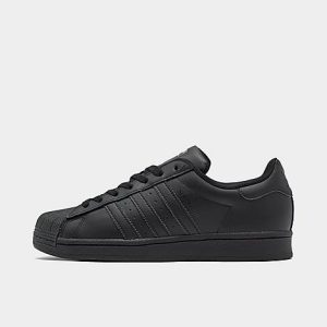 Adidas Men&apos;s Originals Superstar Casual Shoes in Black/Core Black Size 13.0 Leather - 2510255