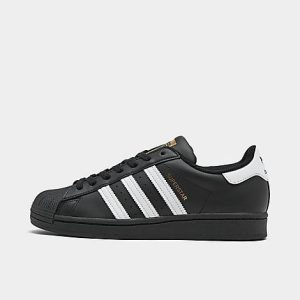 Adidas Men&apos;s Originals Superstar Casual Shoes in Black/Core Black Size 13.0 Leather - 2510277