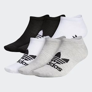 Adidas Originals Classic Superlite No-Show Socks (6-Pack) in Black/White/Grey/Grey Size Large Polyester/Knit - 8098212