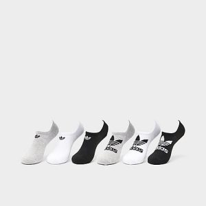 Adidas Originals Classic Superlite Super-No-Show Socks (6-Pack) in Black/White/Grey/White Size Large Polyester/Knit - 8098213