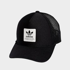 Adidas Originals Dispatch Trucker Snapback Hat in Black/Black 100% Polyester - 8099765