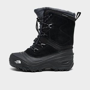 The North Face Inc Little Kids&apos; Alpenglow V Winter Boots in Black/Black Size 11.0 Leather/Nylon/Lace - 3198104